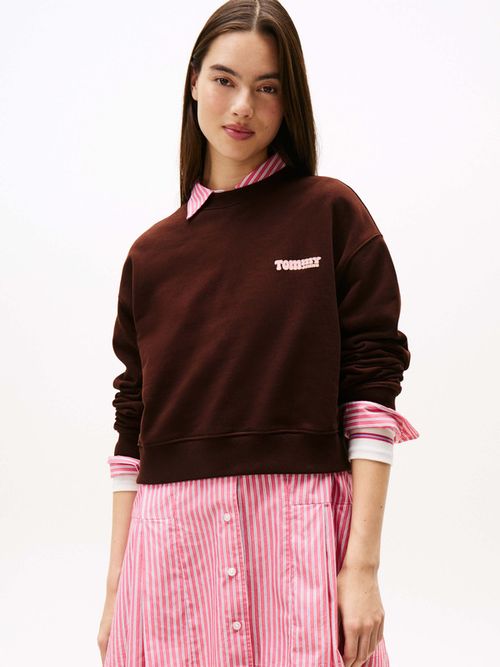 Sudadera-Corta-Con-Estampado-Grafico-De-Mujer-Tommy-Jeans-DW0DW21612-GS7