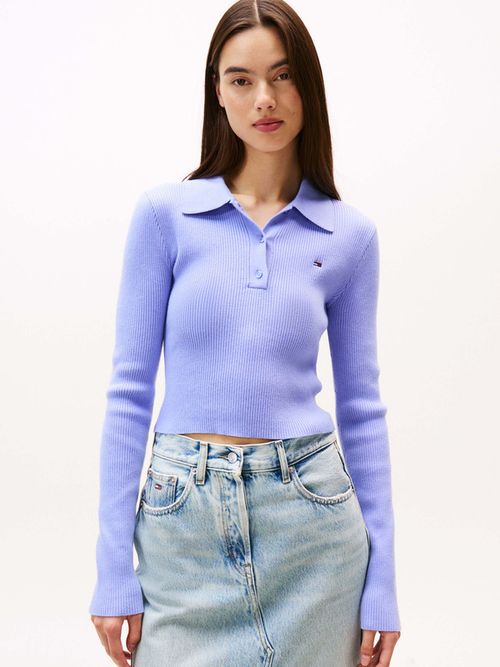 Sueter-Con-Cuello-De-Polo-Y-Corte-Slim-De-Mujer-Tommy-Jeans-DW0DW21829-C5Z