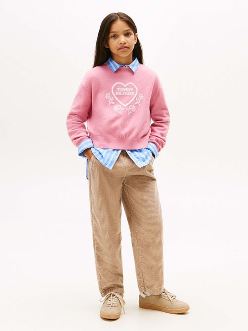 Pantalon-De-Pana-Sin-Cierre-De-Niña-Tommy-Hilfiger-KG0KG08818-GUQ