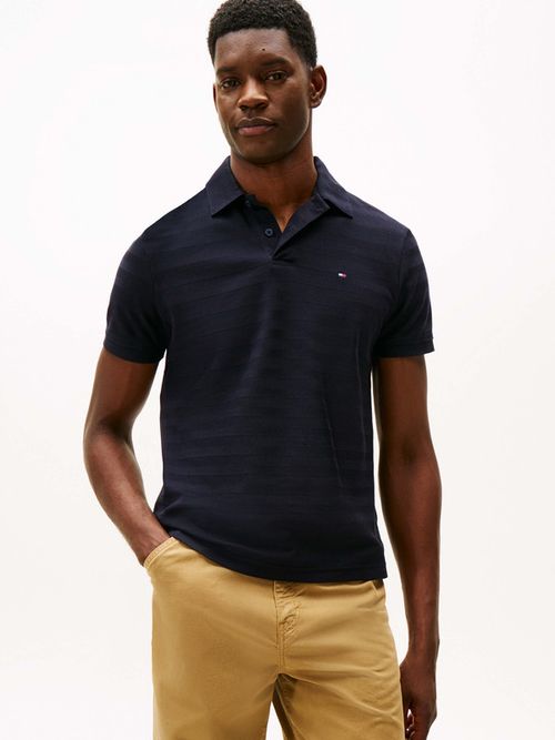 Polo-De-Jacquard-Con-Diseño-De-Espiga-De-Corte-Regular-De-Hombre-Tommy-Hilfiger-MW0MW40293-DW5