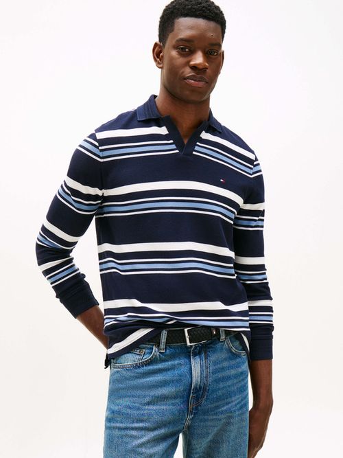 Polo-De-Manga-Larga-En-Jacquard-De-Hombre-Tommy-Hilfiger-MW0MW40303-0A4