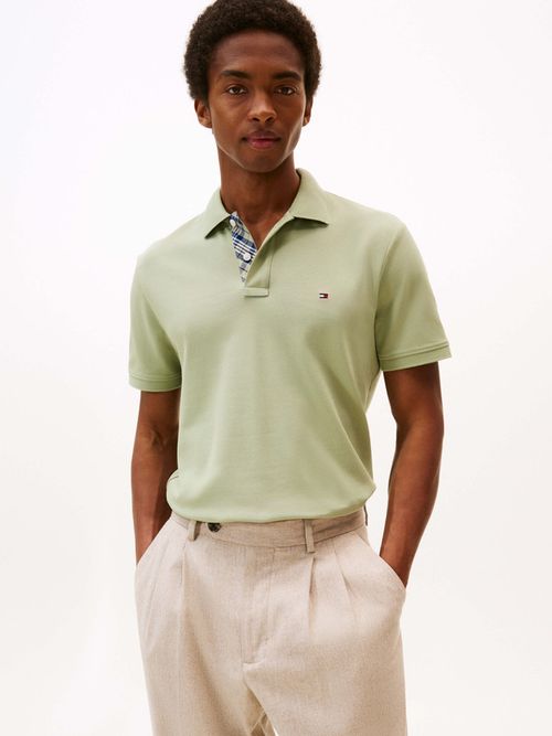 Polo-Con-Cuello-Clasico-Y-Tapeta-A-Cuadros-De-Hombre-Tommy-Hilfiger-MW0MW40307-L9A