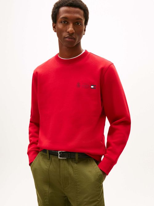 Sudadera-De-Algodon-Con-Logo-Bordado-Al-Pecho-De-Hombre-Tommy-Hilfiger-MW0MW40863-XLD