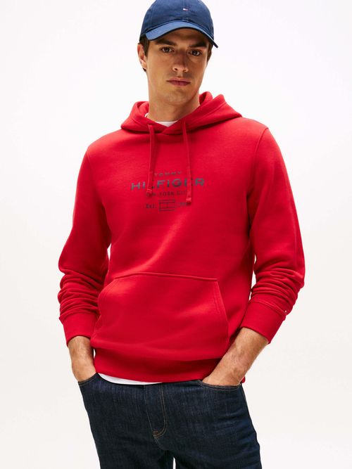 Sudadera-Con-Capucha-Y-Logo-Estampado-Al-Frente-De-Hombre-Tommy-Hilfiger-MW0MW40864-XLD