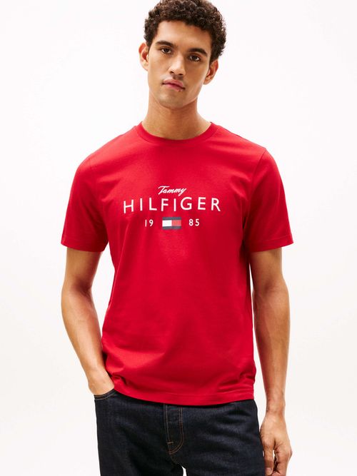 Playera-De-Cuello-Redondo-Con-Logo-Estampado-De-Hombre-Tommy-Hilfiger-MW0MW41455-XLD