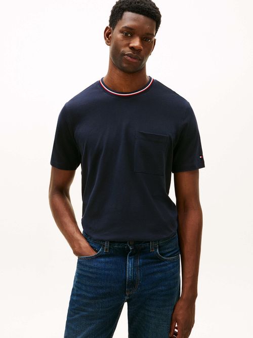 Playera-De-Cuello-Redondo-Con-Cuello-Distintivo-De-Hombre-Tommy-Hilfiger-MW0MW41472-C1G