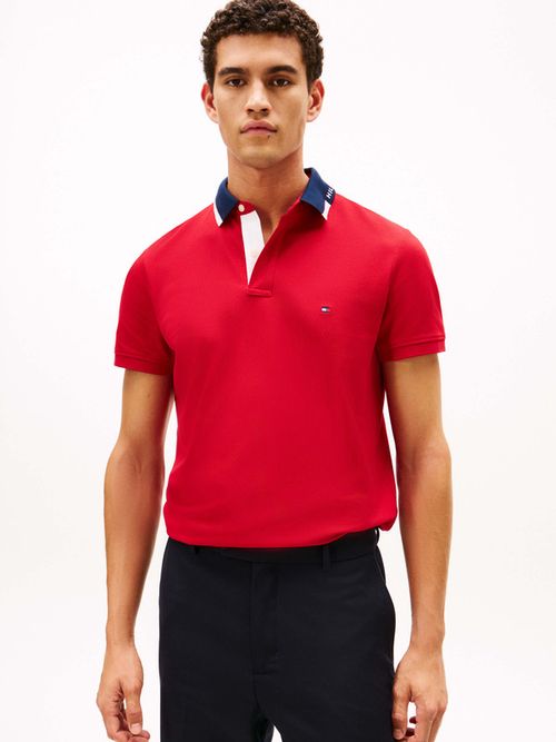 Polo-De-Algodon-Con-Cuello-Contrastante-Y-Logo-De-Hombre-Tommy-Hilfiger-MW0MW41605-XLD