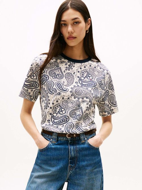 Playera-Con-Estampado-Paisley-De-Mujer-Tommy-Hilfiger-WW0WW47522-02U