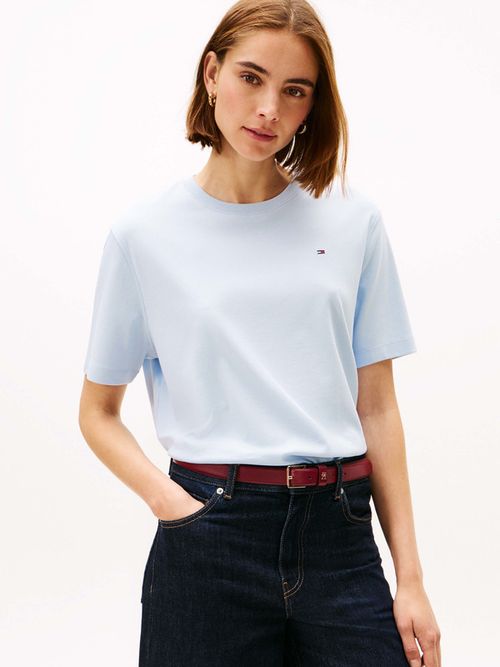 Playera-Con-Logo-Bordado-De-Mujer-Tommy-Hilfiger-WW0WW47522-C1O