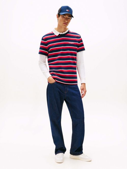 Playera-De-Rayas-Y-Cuello-Redondo-De-Hombre-Tommy-Jeans-DM0DM21984-C1G