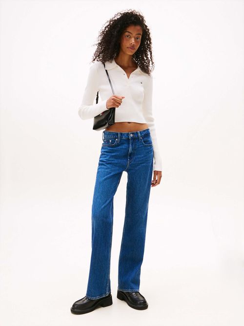 Sueter-Con-Cuello-De-Polo-Y-Corte-Slim-De-Mujer-Tommy-Jeans-DW0DW21829-YBH