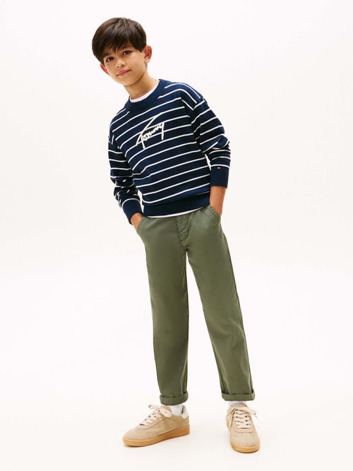 Sueter-Varsity-Con-La-Firma-De-Tommy-Hilfiger-De-Niño-Tommy-Hilfiger-KB0KB09974-0A4