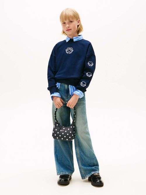 Sudadera-De-Felpa-Con-Corazones-De-Niña-Tommy-Hilfiger-KG0KG08782-C1G