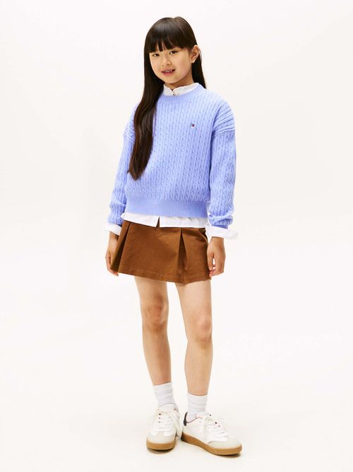 Sueter-Amplio-De-Punto-Trenzado-De-Niña-Tommy-Hilfiger-KG0KG08848-C5Z