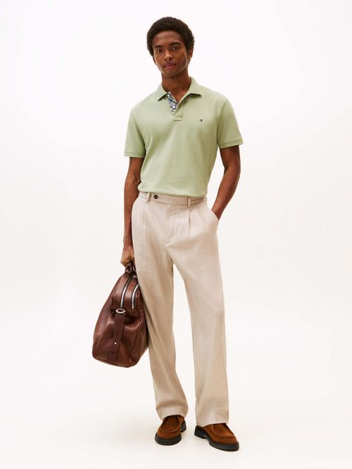 Polo-Con-Cuello-Clasico-Y-Tapeta-A-Cuadros-De-Hombre-Tommy-Hilfiger-MW0MW40307-L9A