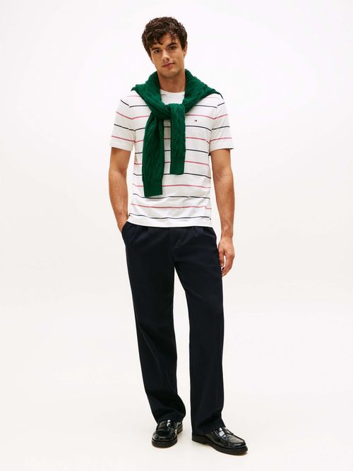 Playera-De-Rayas-Con-Logo-Bordado-De-Hombre-Tommy-Hilfiger-MW0MW40923-0FA