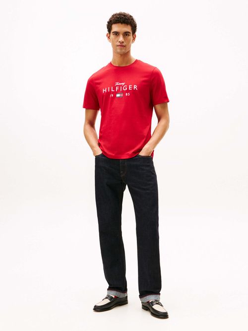 Playera-De-Cuello-Redondo-Con-Logo-Estampado-De-Hombre-Tommy-Hilfiger-MW0MW41455-XLD