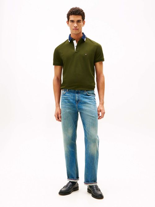 Polo-De-Algodon-Con-Cuello-Contrastante-Y-Logo-De-Hombre-Tommy-Hilfiger-MW0MW41605-M1Q