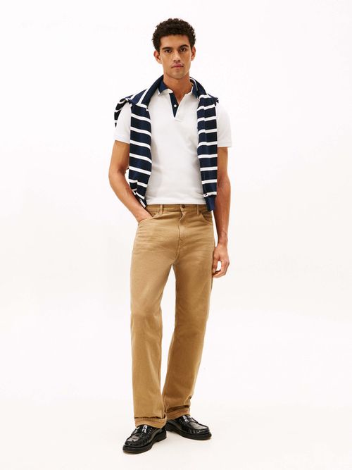Polo-De-Algodon-Con-Cuello-Contrastante-Y-Logo-De-Hombre-Tommy-Hilfiger-MW0MW41605-YBL