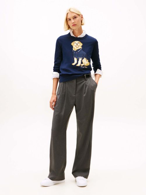 Sueter-Con-Diseño-De-Perro-Bordado-De-Mujer-Tommy-Hilfiger-WW0WW46926-C1G