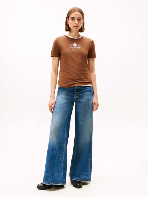 Playera-Con-Logo-Y-Escudo-De-Mujer-Tommy-Hilfiger-WW0WW47316-GV0