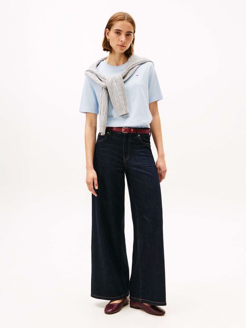 Playera-Con-Logo-Bordado-De-Mujer-Tommy-Hilfiger-WW0WW47522-C1O