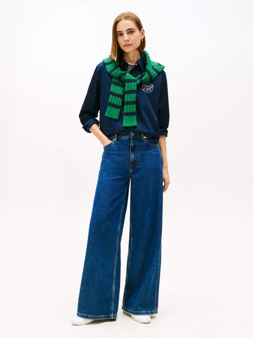 Camisa-Con-Monograma-Bordado-De-Mujer-Tommy-Hilfiger-WW0WW48190-C1G