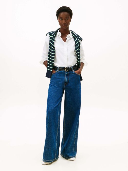Camisa-Con-Monograma-Bordado-De-Mujer-Tommy-Hilfiger-WW0WW48190-YCF