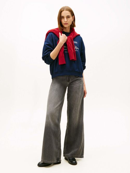 Sudadera-Con-Escudo-Bordado-De-Mujer-Tommy-Hilfiger-WW0WW48889-C1G