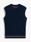 Chaleco-De-Punto-Trenzado-De-Niño-Tommy-Hilfiger-KB0KB09973-C1G