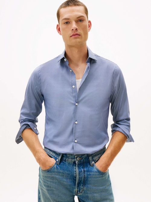 Camisa-clasica-con-cuello-camisero-y-detalles-iconicos-de-la-marca-MW0MW41828-C1G