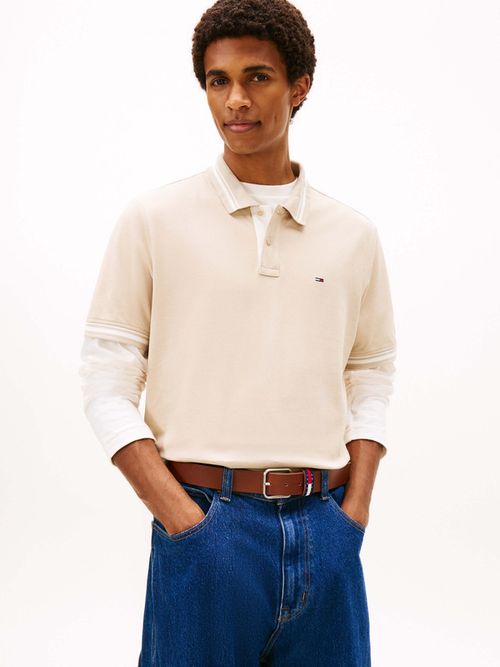 Polo-Con-Ribetes-Y-Logo-Bordado-De-Hombre-Tommy-Jeans-DM0DM21846-ABY