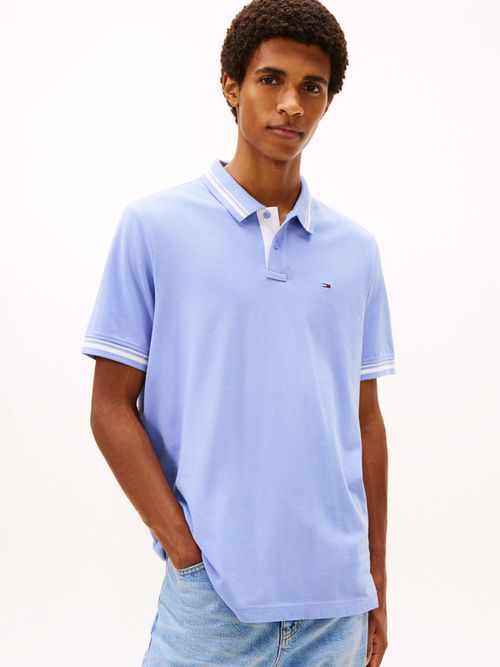 Polo-Con-Ribetes-Y-Logo-Bordado-De-Hombre-Tommy-Jeans-DM0DM21846-C5X