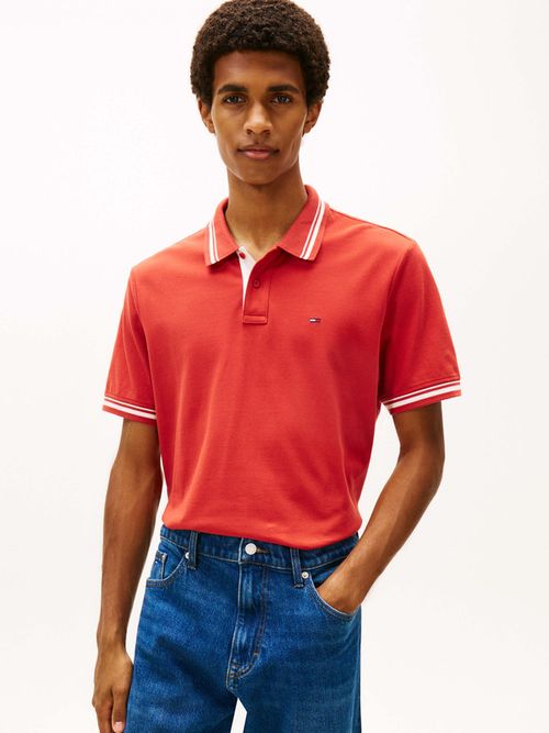 Polo-Con-Ribetes-Y-Logo-Bordado-De-Hombre-Tommy-Jeans-DM0DM21846-XL0