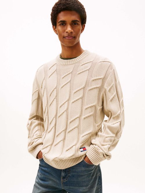 Sueter-De-Punto-Grueso-Con-Parche-De-Tommy-De-Hombre-Tommy-Jeans-DM0DM22355-ABY
