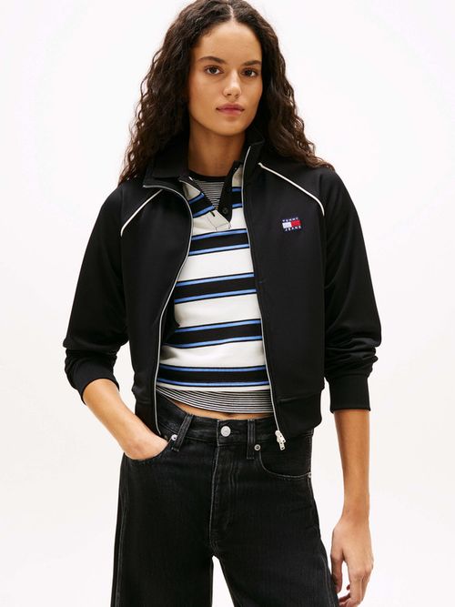 Chamarra-Deportiva-De-Punto-Con-Parche-De-Mujer-Tommy-Jeans-DW0DW21930-BDS