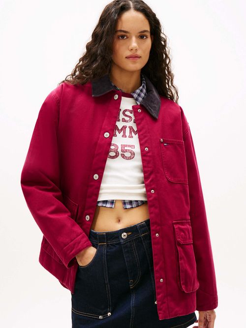 Chamarra-Con-Cuello-De-Pana-De-Mujer-Tommy-Jeans-DW0DW22047-VLC