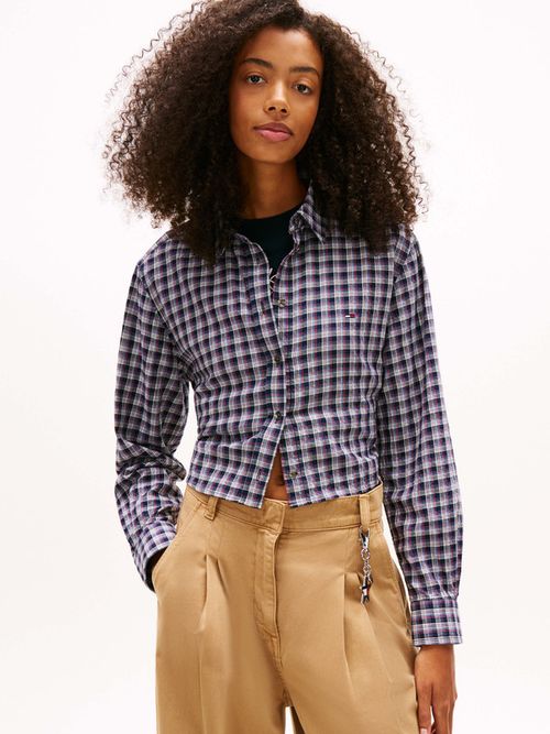 Camisa-De-Corte-Regular-Con-Lazo-Trasero-De-Mujer-Tommy-Jeans-DW0DW22064-0MT