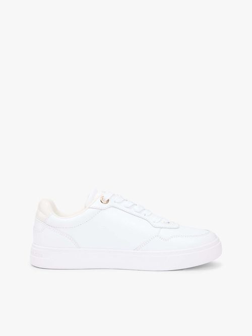 Tenis-De-Piel-Con-Mezcla-De-Texturas-De-Mujer-Tommy-Hilfiger-FW0FW09022-0LE