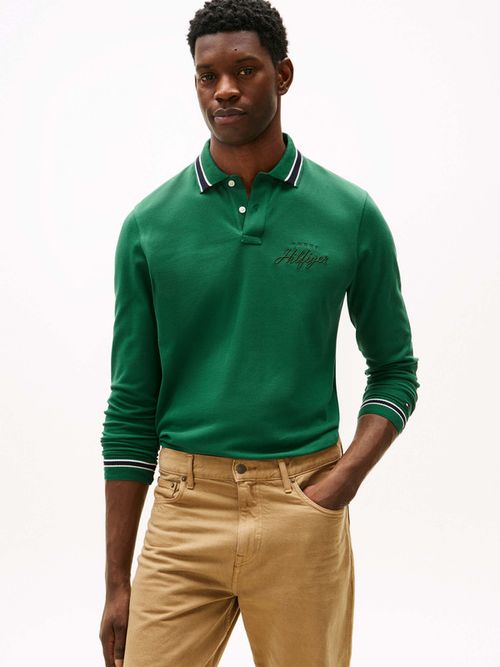 Polo-De-Manga-Larga-Con-Ribetes-De-Hombre-Tommy-Hilfiger-MW0MW41623-L4M