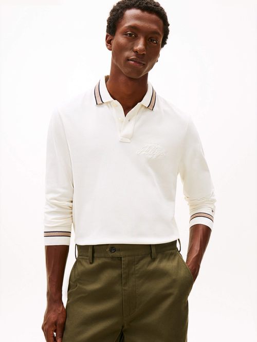 Polo-De-Manga-Larga-Con-Ribetes-De-Hombre-Tommy-Hilfiger-MW0MW41623-Z00