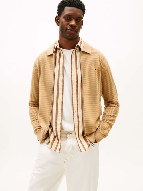 Sueter-De-Punto-Texturizado-Con-Cremallera-De-Hombre-Tommy-Hilfiger-MW0MW41645-RBC