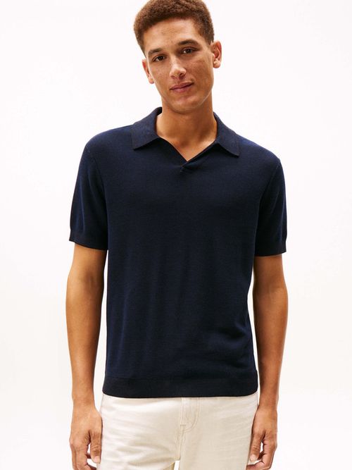 Polo-Smart-Casual-Con-Textura-Nido-De-Abeja-De-Hombre-Tommy-Hilfiger-MW0MW41823-C1G
