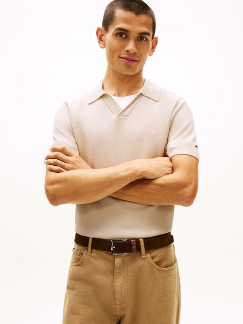 Polo-Smart-Casual-Con-Textura-Nido-De-Abeja-De-Hombre-Tommy-Hilfiger-MW0MW41823-Z00