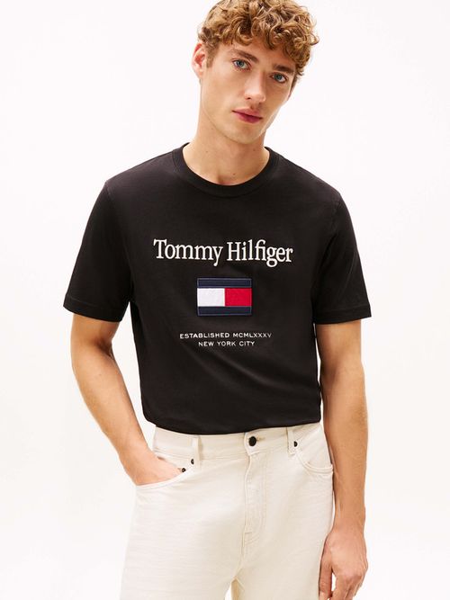 Playera-De-Cuello-Redondo-Con-Logo-Bordado-De-Hombre-Tommy-Hilfiger-MW0MW42736-BDS