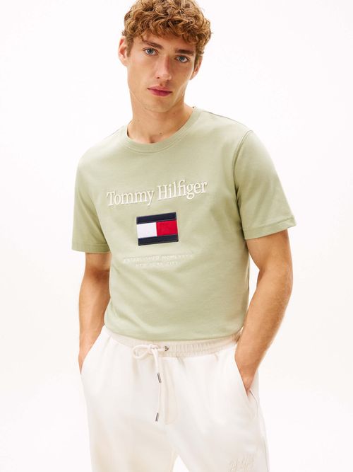 Playera-De-Cuello-Redondo-Con-Logo-Bordado-De-Hombre-Tommy-Hilfiger-MW0MW42736-L9A