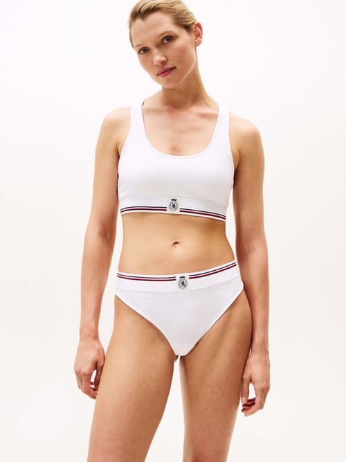 Tanga-Acanalado-Con-Escudo-De-Mujer-Tommy-Hilfiger-UW0UW06063-YBR