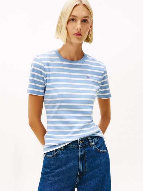 Playera-Slim-De-Cuello-Redondo-De-Mujer-Tommy-Hilfiger-WW0WW40587-0BG