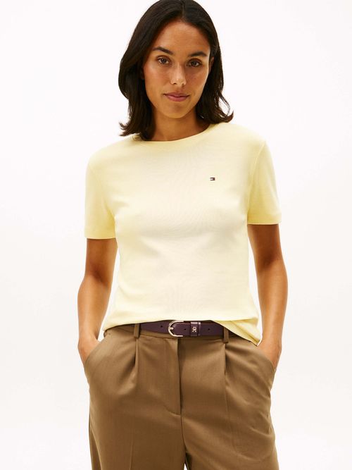 Playera-Slim-De-Cuello-Redondo-De-Mujer-Tommy-Hilfiger-WW0WW40587-ZGI