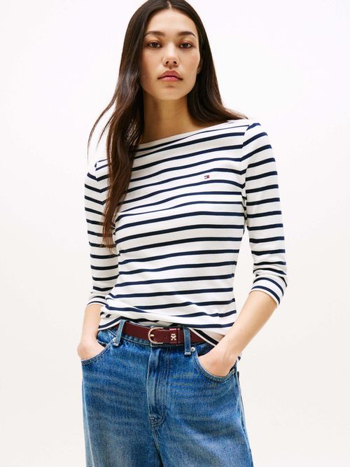Playera-Slim-De-Cuello-Barco-De-Mujer-Tommy-Hilfiger-WW0WW40589-03L